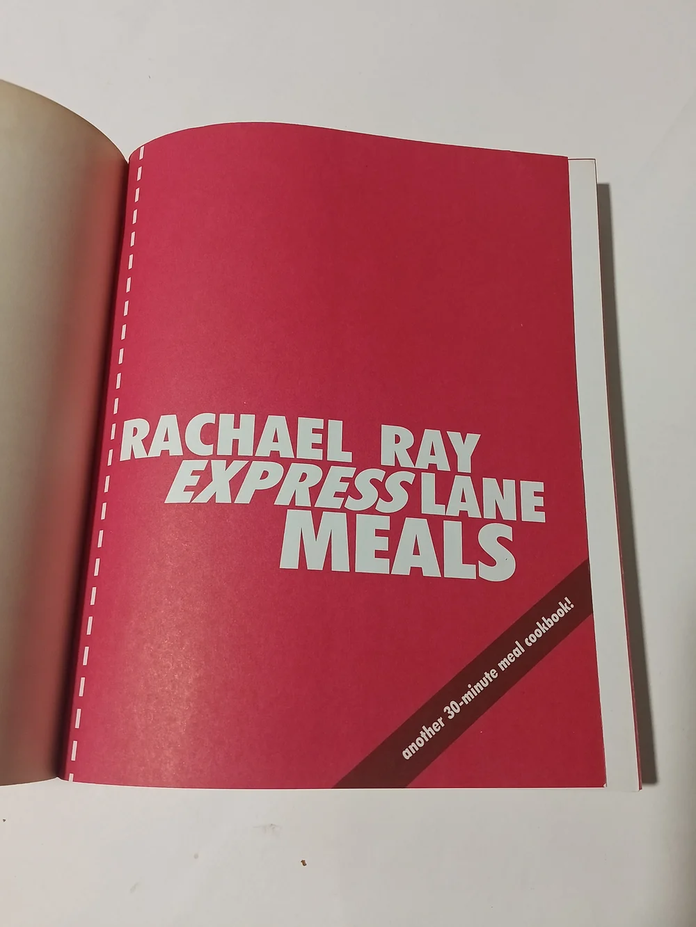 Express Cookbook by Rachael Ray - Pink and Yellow Cover